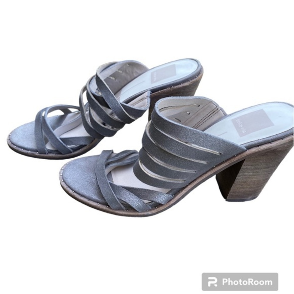 Dolce Vita Chunky Block Heel Slide On Sandal